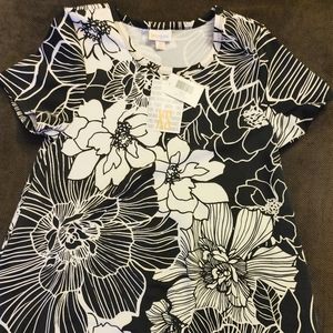 Black and white floral dress